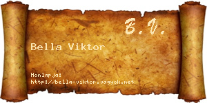 Bella Viktor névjegykártya